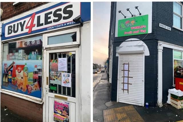 Buy for Less, in Main Ridge, and World of Fruit & Veg in Windsor Bank.