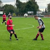 Action from Saturday's emphatic win for Barnetby (in stripes).