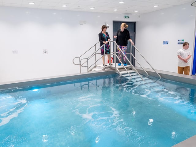 Pupils can make use of the school's fantastic new hydro-therapy pool.