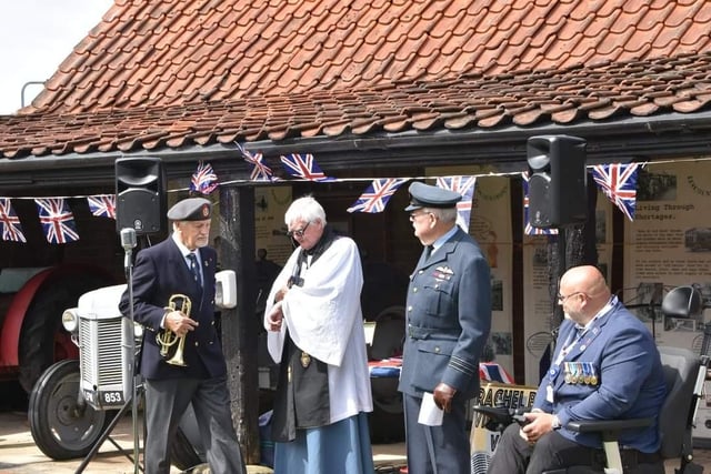 Veterans attended an armed forces  ceremony on the Sunday.
