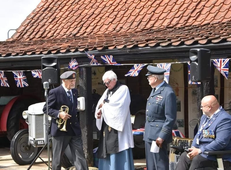 Veterans attended an armed forces  ceremony on the Sunday.