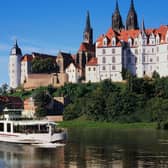 Viking Longship Beyla near the Albrechtsburg Castle along the Elbe River in Meissen, Germany. Image: Viking Cruises