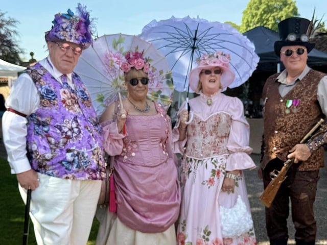 The Steampunks and Roses event at Gunby Hall.