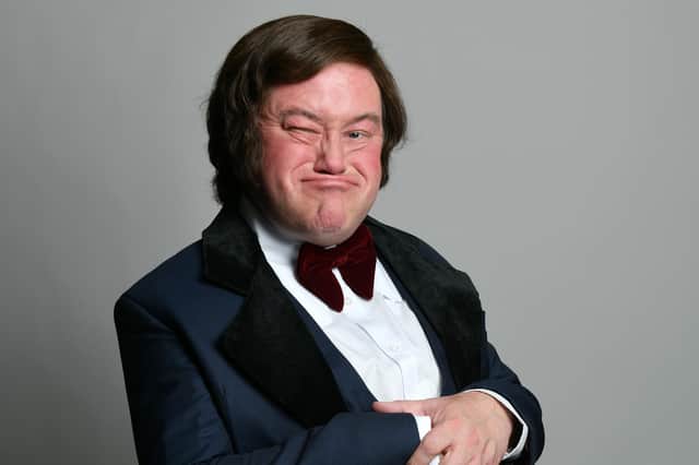 Jon Culshaw as Les Dawson in the new show Flying High (Photo by Steve Ullathorne