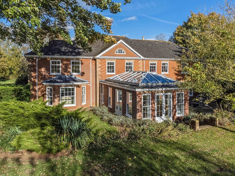 The rear of the property.