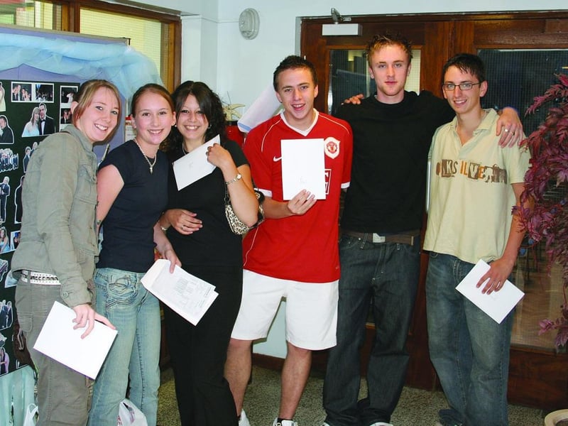 Giles School pupils on A-level results day.
