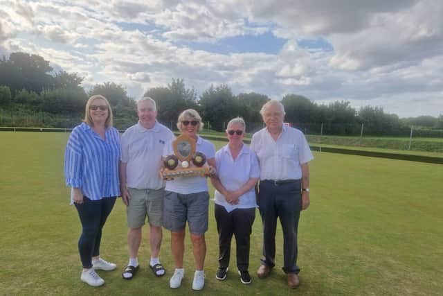 President's Day Winners N O'Flynn, C Grayston and J Ray, with Club President Robert Pask
