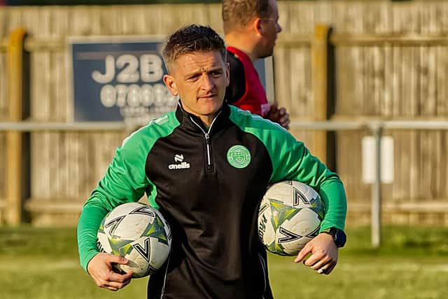 Matt Evans admitted Sleaford Town were not good enough against Pinxton. Photo: Steve Davies.