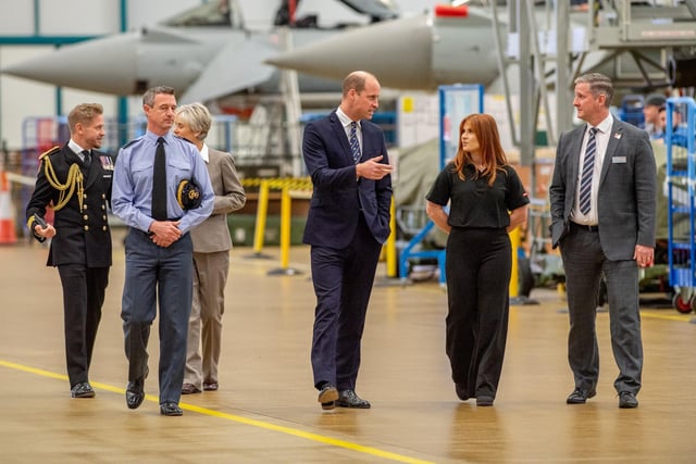 HRH The Prince of Wales meeting BAE Systems and RAF personnel.