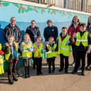 Pupils from Sutton on sea primary school painted the mural.