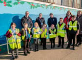 Pupils from Sutton on sea primary school painted the mural.