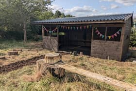 The finished forest building at the William Alvey