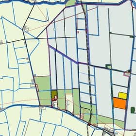 An indicative layout plan of the proposed solar park at Heckington fen.