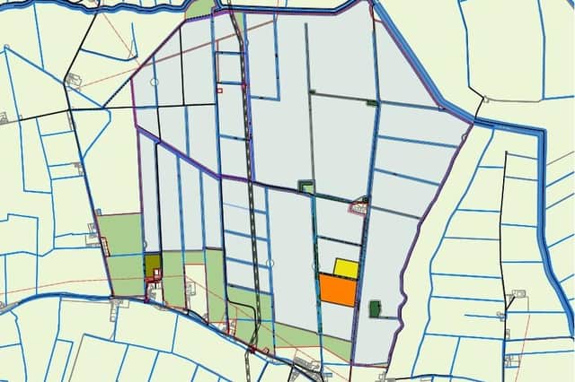 An indicative layout plan of the proposed solar park at Heckington fen.