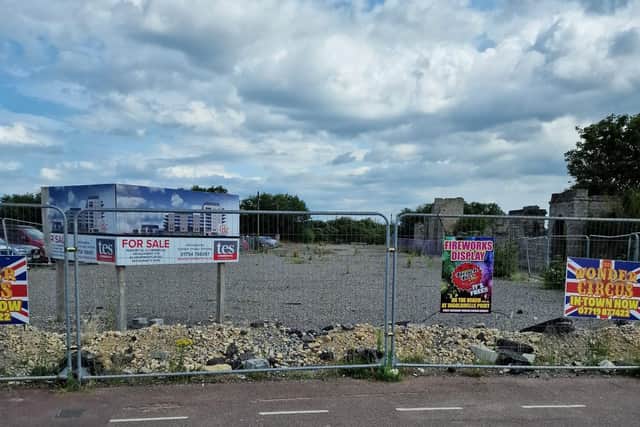 The vacant site on North Parade, Skegness, which currently has planning permission for luxury lodges.