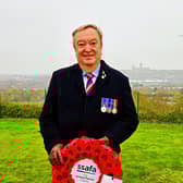 Jim Evans at the Remembrance Service at the International Bomber Command Centre (IBCC) in Lincoln.