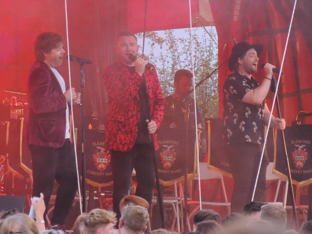 Rule The World on stage for the Saturday night firework concert.