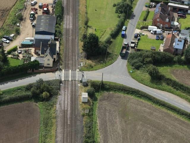 Snelland level crossing. Network Rail
