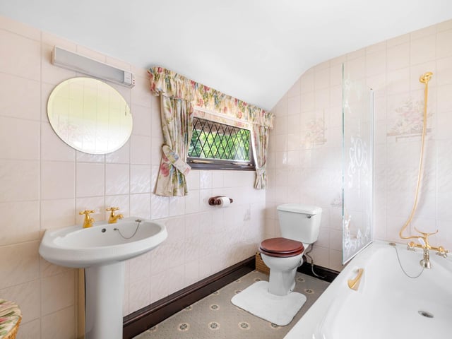 The bathroom.
