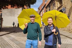 Brant Clayton (left) and Matthew Thomas from Lincoln Free Walking Tour