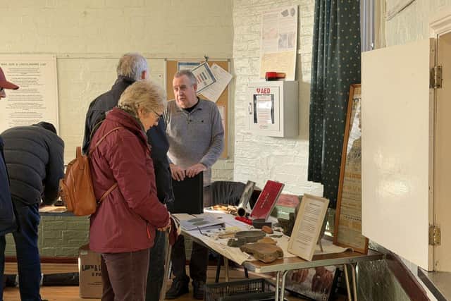 The Society's Kev Woodward was on hand to interpret archaeological finds