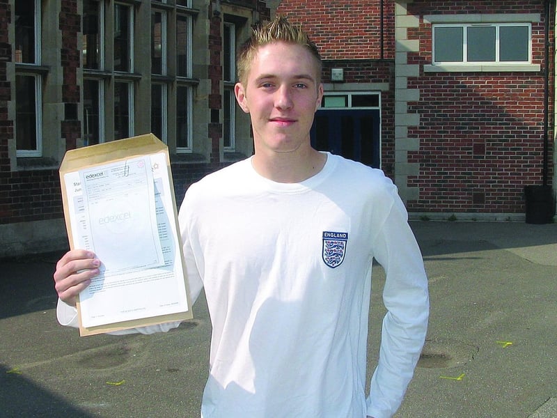 Another Boston Grammar School student collecting their A-level results 20 years ago.