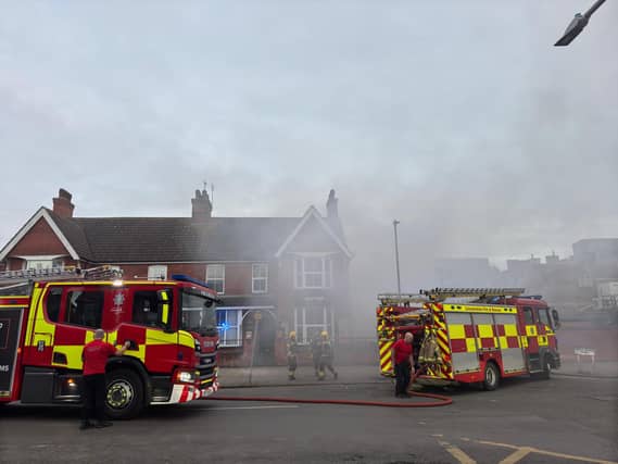 Fire crews at the scene in Lumley Avenue.
