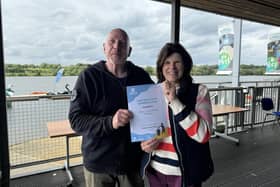 CoLeaders Phil and Diane receiving their Keep Britain Tidy certificate