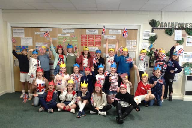 Kidgate Primary Academy all dressed up for the Jubilee.
