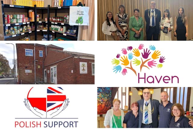 Six causes in Boston benefitting from Government funds through the Boston Partnership Fund ... (left to right, top to bottom) Boston Foodbank, Boston Lithuanian Group, Centrepoint Outreach, Haven Domestic Abuse Service, Polish Support Initiative CIC and Tonic Health.