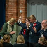 New Labour Councillor Joshua Wells celebrates his victory in Minster Ward. Photo: Steve Smailes for The Lincolnite