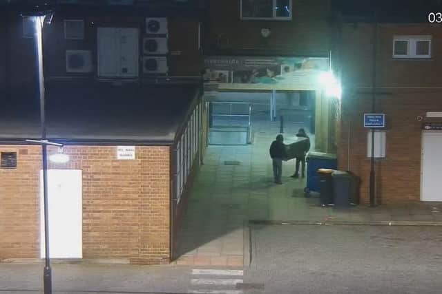 They were caught on CCTV