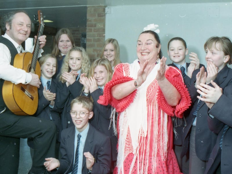 The Giles School, in Old Leake, playing host to international artists Delphine y Domingo.