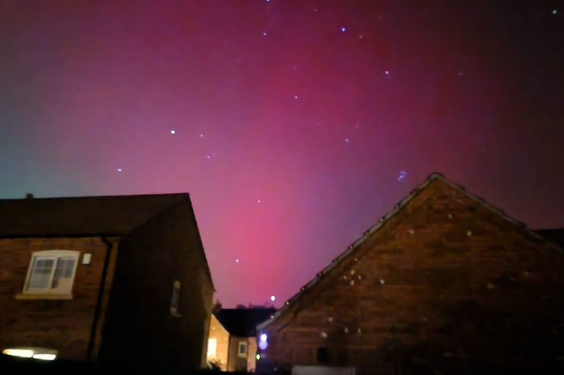 Northern Lights in Navenby taken by Charlotte Harris