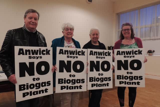 Anwick Parish Councillors among residents opposing the biogas plant plan. L-R Terry Curtis, Maureen Corbett, Lorraine Curtis and chairman Elaine Coulson.