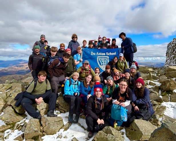 Photo taken during the Scafell Pike Sixth Form Challenge, March 2025.