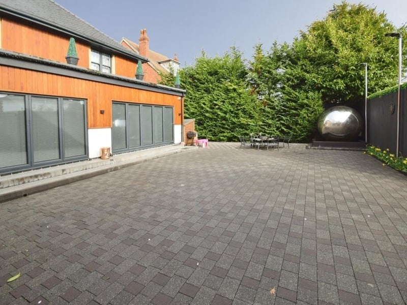 Patio to the rear of the home.
