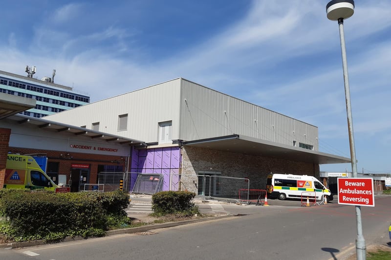 Phase one of the new emergency department at Boston's Pilgrim Hospital on the right, with the current department on the left.