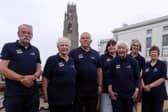 Pictured (from left) Rex Blanchard-Smith (secretary), Margaret Langford (chairman), Rob Langford (box secretary), Tracy White (committee), Ruth Street (treasurer), Kim Blanchard-Smith (recycling & Betty’s Pots coordinator), and April Watkin (committee).