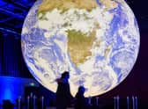 Measuring seven metres in diameter, Gaia features 120dpi detailed NASA imagery of the Earth’s surface.