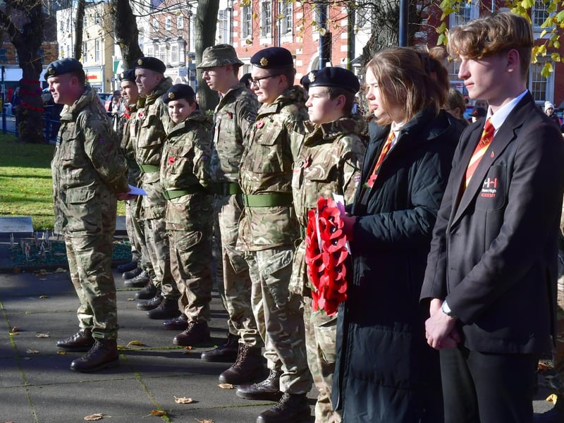 Respects were paid during the service.