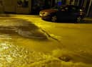 The burst water main on Eastgate, Louth. Photos: Gilli Ledgeway