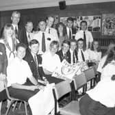 The Challenge of Industry seminar in 1993 with pupils from Boston High School and Boston Grammar School, advisors, and chairman Mike Boyce (standing sixth from left).