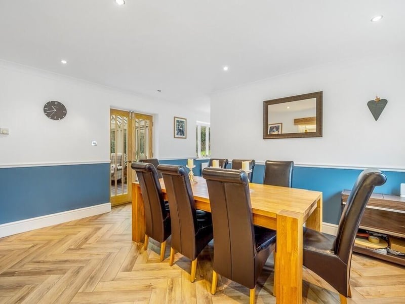 The dining room.