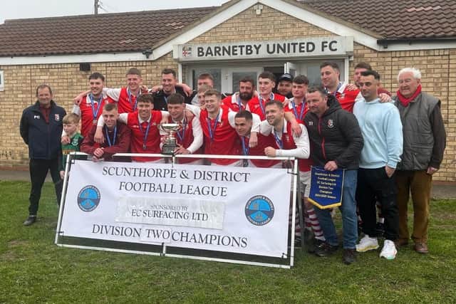 Barnetby's title-winning squad.