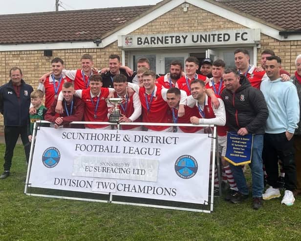 Barnetby's title-winning squad.