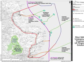 A diagram commissioned by Crown Estates to show what a grid without pylons could look like