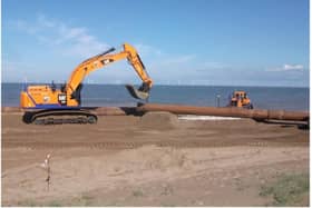 Beach nourishment near Skeness. Photo: Environment Agency