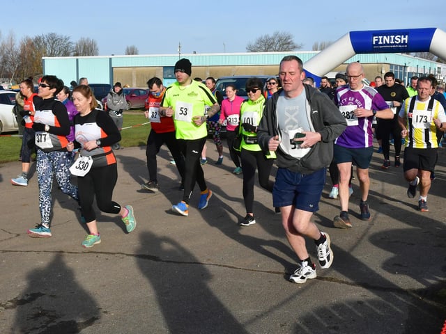 The start of the Skegness 10K race.