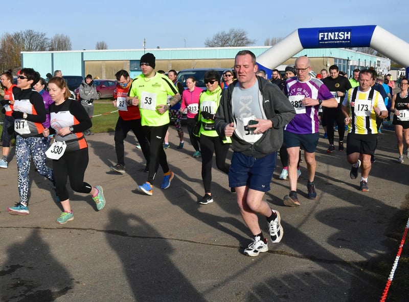 The start of the Skegness 10K race.